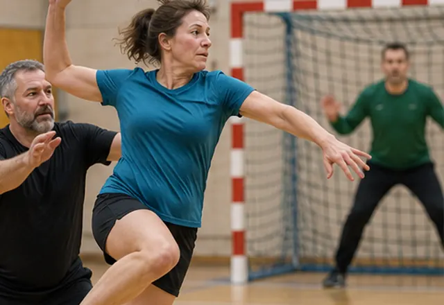 Scène illustrant le handball